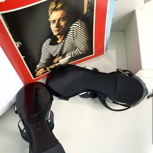 GIUSEPPE ZANOTTI WHITE& BLACK SANDALS - Picture 8 of 8